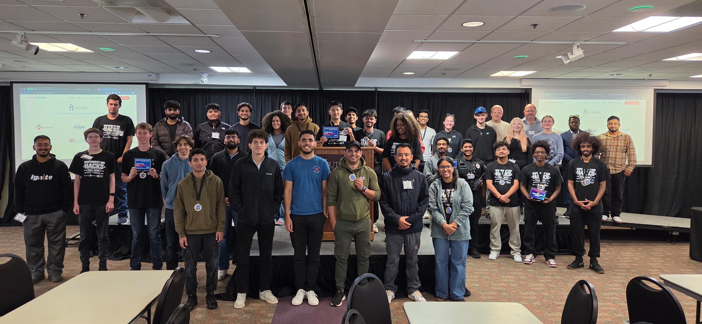 All participants of Southwest MN Hacks: Fall 2026 gathered at SMSU